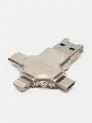 Картридер Type-C, 8 pin, microSD, USB, переходник OTG, ВЫСОКАЯ СКОРОСТЬ ПЕРЕДАЧИ