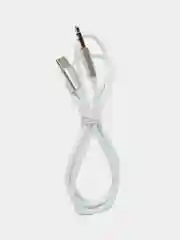 Белый кабель AUX Jack 3.5 mm - Type-C FaisON P-9, Аудиокабель 1 м