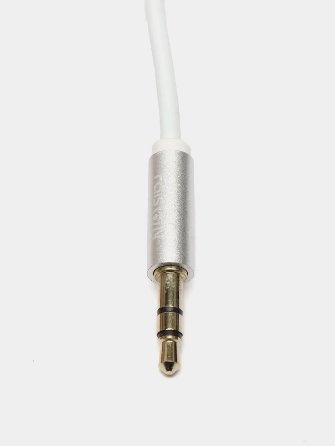 Белый кабель AUX Jack 3.5 mm - Type-C FaisON P-9, Аудиокабель 1 м