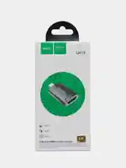 Черный адаптер hoco UA19, переходник Type-C - HDMI, 4K 30Hz, КОМПАКТНЫЙ, СТАБИЛЬНЫЙ СИГНАЛ
