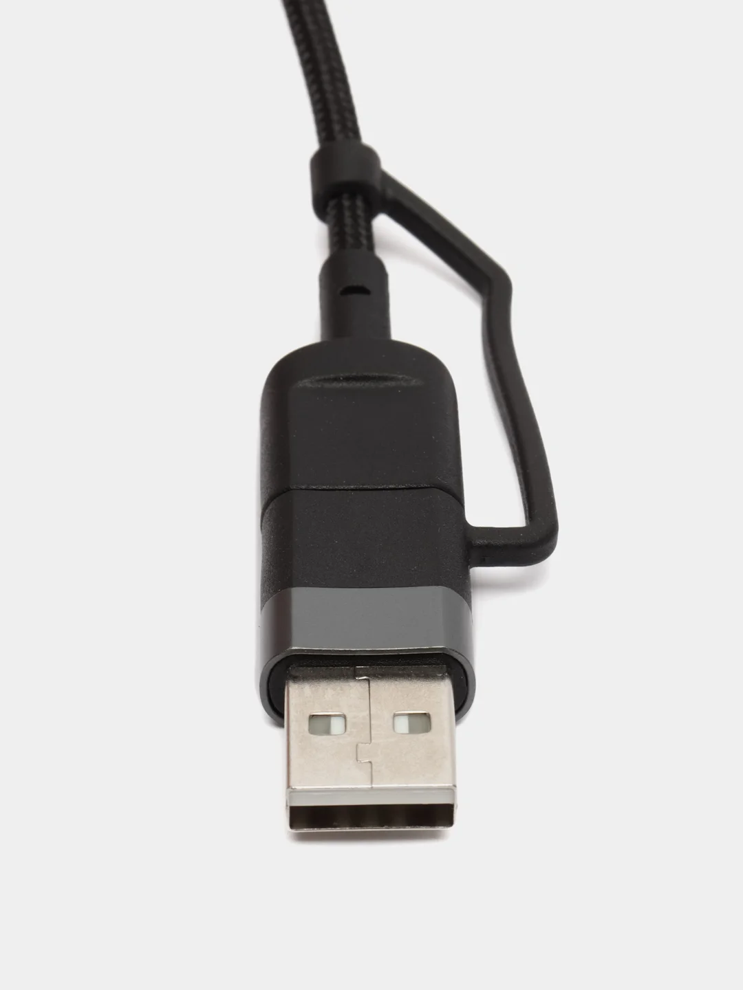 Черный аудиокабель Type-C+USB2.0 на AUX 3.5 мм 2в1 hoco UPA23, переходник 1м ПРОЧНЫЙ, ГИБКИЙ