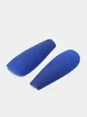Накладные ногти, форма балерина, матовый синий, 24 штуки в наборе