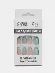 Накладные ногти Freshness, форма миндаль, с клеевыми пластинами, 24 штуки