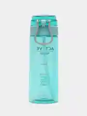 Голубой бутылка для воды с трубочкой, 600 мл