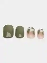Накладные ногти "Хакки", с клеевыми пластинами, форма мягкий квадрат, 12 штук