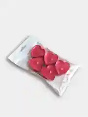Красный свечи чайные "Сердце" красные, для романтического вечера с легким цветочным ароматом