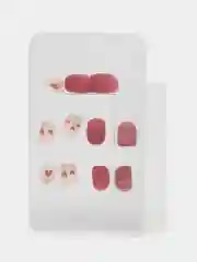 Накладные ногти Flower, форма мягкий квадрат, с клеевыми пластинами, 12 штук