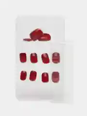 Накладные ногти Wine, форма мягкий квадрат, с клеевыми пластинами, 12 штук