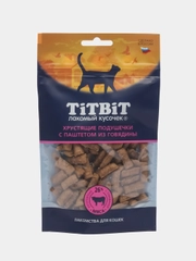 Лакомство для кошек TiTBiT Хрустящие подушечки с паштетом из говядины 60 г