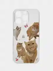 Рыжий чехол для iPhone 11 12 13 14 15 Pro Max 7 8 XR X XS Plus с принтом айфон прозрачный коты