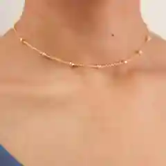 Золотой чокер на шею женский, с вставками