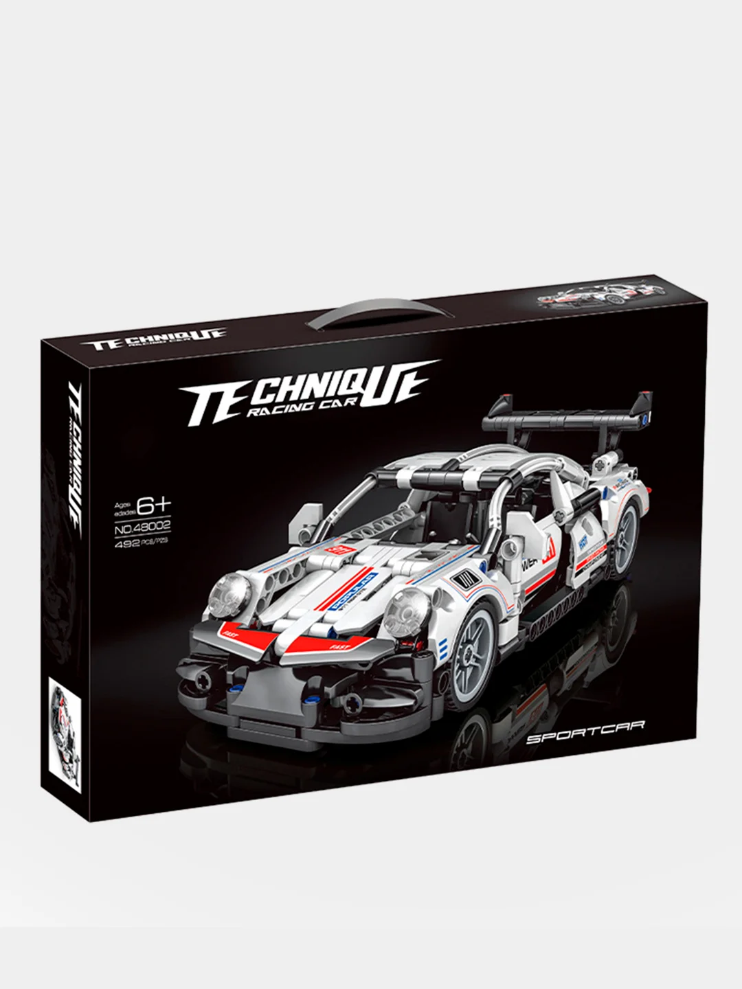 Белый конструктор-техник "Technique Car" с инерционным механизмом