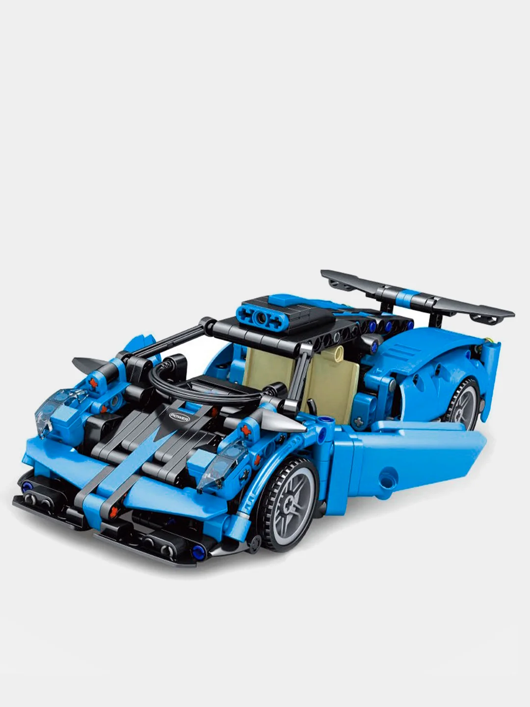 Синий конструктор-техник "Technique Car" с инерционным механизмом