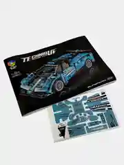 Синий конструктор-техник "Technique Car" с инерционным механизмом