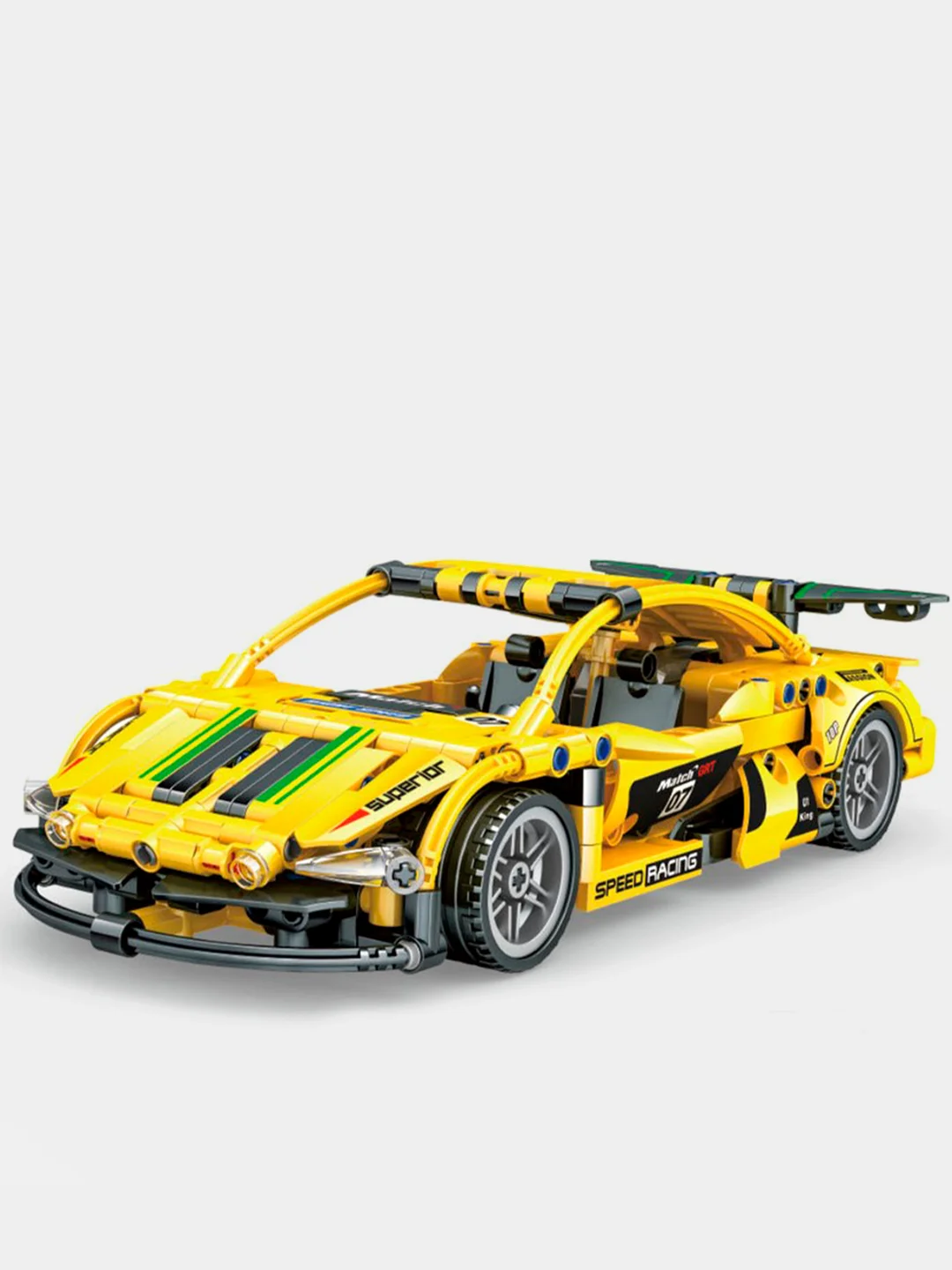Желтый конструктор-техник "Technique Car" с инерционным механизмом