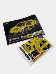 Желтый конструктор-техник "Technique Car" с инерционным механизмом