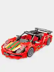 Красный конструктор-техник "Technique Car" с инерционным механизмом