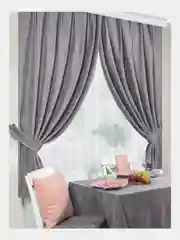 Тёмно-зелёный шторы кухонные, 2 штуки, с подхватами, 136*180 см, канвас, для кухни, дома, дачи, Altali