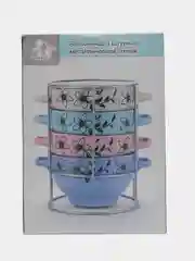 Пастельно-коралловый супница, 4 штуки