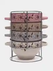 Пастельно-коралловый супница, 4 штуки