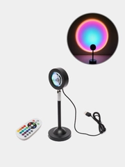 Ночник-светильник с пультом, USB, LED, RGB, фоновая подсветка на 16 цветов, лампа закат