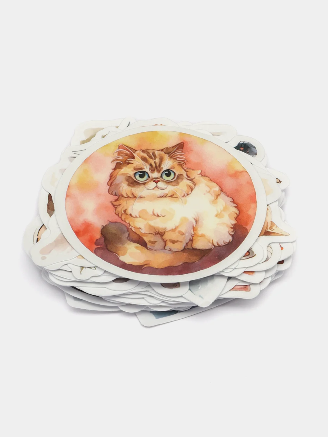 Лесной зеленый набор наклеек с кошками, стикеры котики и лапки, детские, для девочек, 50 штук