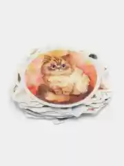 Лесной зеленый набор наклеек с кошками, стикеры котики и лапки, детские, для девочек, 50 штук