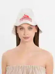 Фуксия шапка банная с надписью