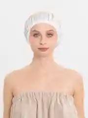 Кремовый шапочка для душа, многоразовая