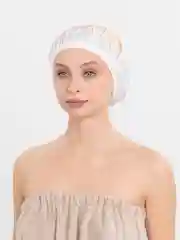 Кремовый шапочка для душа, многоразовая