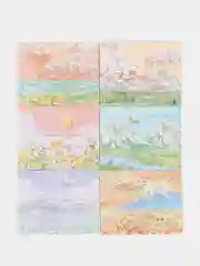 Кораллово-розовый конверт - открытка складная с разворотом подарочная 9,5х7,5 см
