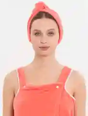 Коралловый банный набор. Халат килт махровый с чалмой полотенцем  женский