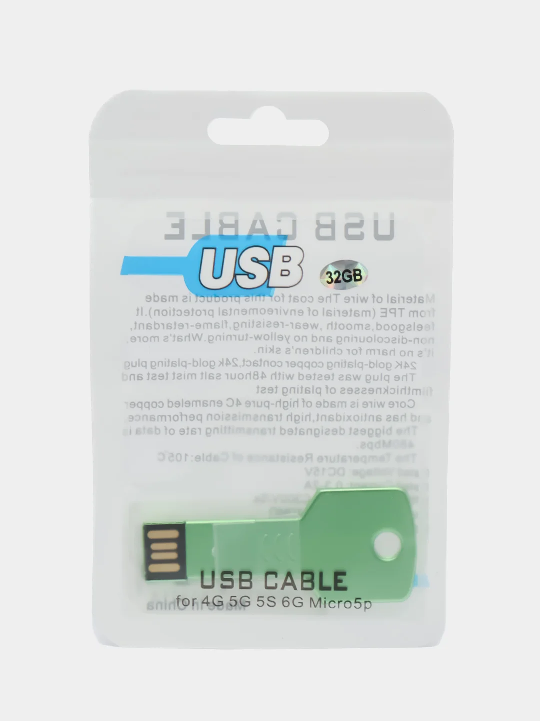 Зеленый usb флеш-накопитель, HASHITO, флешка-память, ключ, металл