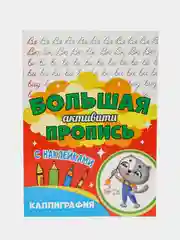 Вишнёвый книга с наклейками большая активити. Раскрска/игры/лабиринты/прописи 235х330мм. Проф-Пресс