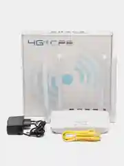 Белый wi-fi Роутер со встроенным модемом 3G/4G (LTE) Wi-Fi, Слот для SIM-карты