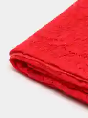 Красный гипюр, кружево стрейч. Размер 30 / 140-150 см