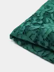 Тёмно-зелёный гипюр, кружево стрейч. Размер 30 / 140-150 см