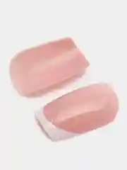 Желтый накладные ногти с дизайном френч, 24 штуки