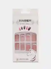 Желтый накладные ногти с дизайном френч, 24 штуки