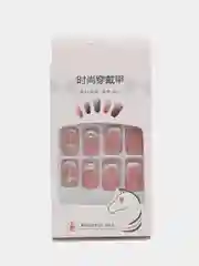 Конфетный накладные ногти с дизайном френч, 24 штуки