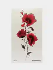Черный временная татуировка 16*9 см