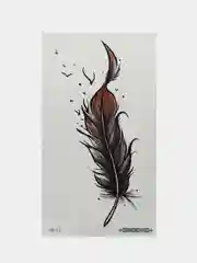 Красный временная татуировка 16*9 см