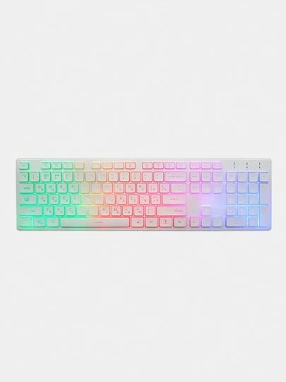 Клавиатура с подсветкой Oklick 550ML Slim, мембрана игровая, тонкая