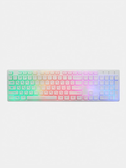 Клавиатура с подсветкой Oklick 550ML Slim, мембрана игровая, тонкая