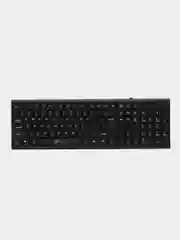 Черный клавиатура проводная компьютерная Oklick 120M, USB, мембранная