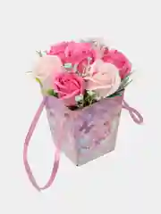 Серебряный букет из вспененного мыла , подарок на Новый год маме,сестре,коллеге ,подарочный набор