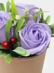 Лавандовый букет из мыльных роз , подарочный набор на Новый год, букет из мыльных цветов