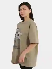 Хаки футболка женская оверсайз