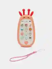 Пастельно-коралловый музыкальный телефон