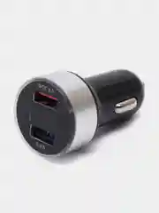 Серый разветвитель прикуривателя, автомобильное зарядное устройство, 2 USB порта, вольтметр